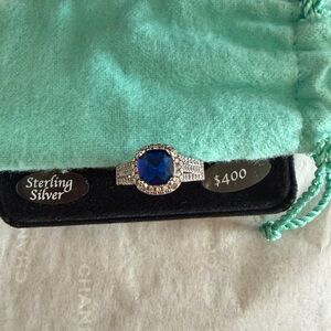 Cushion Sapphire Ring 925